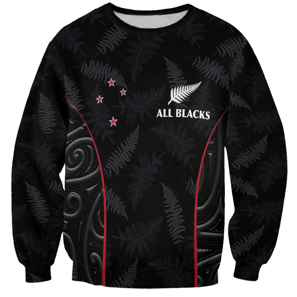 Custom New Zealand Rugby Sweatshirt Maori All Black Championship 2024 and Silver Fern