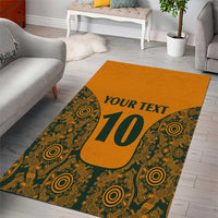 Custom Australia Rugby Championship 2024 Area Rug Aboriginal Art Tattoo Pattern LT03 - Polynesian Pride