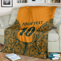 Custom Australia Rugby Championship 2024 Blanket Aboriginal Art Tattoo Pattern LT03 - Polynesian Pride