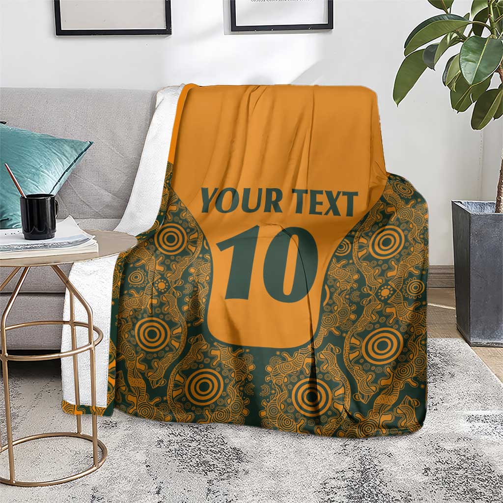 Custom Australia Rugby Championship 2024 Blanket Aboriginal Art Tattoo Pattern LT03 - Polynesian Pride