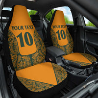 Custom Australia Rugby Championship 2024 Car Seat Cover Aboriginal Art Tattoo Pattern LT03 One Size Yellow - Polynesian Pride