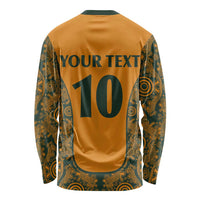 Custom Australia Rugby Championship 2024 Long Sleeve Shirt Aboriginal Art Tattoo Pattern LT03 - Polynesian Pride