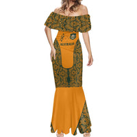 Custom Australia Rugby Championship 2024 Mermaid Dress Aboriginal Art Tattoo Pattern LT03 - Polynesian Pride