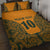 Custom Australia Rugby Championship 2024 Quilt Bed Set Aboriginal Art Tattoo Pattern