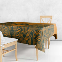 Custom Australia Rugby Championship 2024 Tablecloth Aboriginal Art Tattoo Pattern LT03 - Polynesian Pride