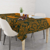 Custom Australia Rugby Championship 2024 Tablecloth Aboriginal Art Tattoo Pattern LT03 - Polynesian Pride