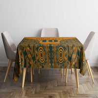 Custom Australia Rugby Championship 2024 Tablecloth Aboriginal Art Tattoo Pattern LT03 - Polynesian Pride