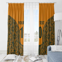 Custom Australia Rugby Championship 2024 Window Curtain Aboriginal Art Tattoo Pattern LT03 - Polynesian Pride