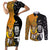 Custom New Zealand and Australia Rugby Championship 2024 Couples Matching Short Sleeve Bodycon Dress and Long Sleeve Button Shirt Maori Warrior and Kangaroo Mascot with Fern Aboriginal