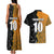 Custom New Zealand and Australia Rugby Championship 2024 Couples Matching Tank Maxi Dress and Hawaiian Shirt Maori Warrior and Kangaroo Mascot with Fern Aboriginal