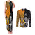 Custom New Zealand and Australia Rugby Championship 2024 Couples Matching Tank Maxi Dress and Long Sleeve Button Shirt Maori Warrior and Kangaroo Mascot with Fern Aboriginal