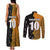 Custom New Zealand and Australia Rugby Championship 2024 Couples Matching Tank Maxi Dress and Long Sleeve Button Shirt Maori Warrior and Kangaroo Mascot with Fern Aboriginal