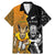 Custom New Zealand and Australia Rugby Championship 2024 Family Matching Mermaid Dress and Hawaiian Shirt Maori Warrior and Kangaroo Mascot with Fern Aboriginal