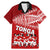 Tonga Rugby Family Matching Mermaid Dress and Hawaiian Shirt Sipi Tau Dance Ngatu Pattern LT03 Dad's Shirt - Short Sleeve Red - Polynesian Pride