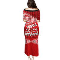 Tonga Rugby Puletasi Sipi Tau Dance Ngatu Pattern LT03 - Polynesian Pride