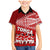 Personalised Tonga Rugby Family Matching Mermaid Dress and Hawaiian Shirt Sipi Tau Dance Ngatu Pattern LT03 Son's Shirt Red - Polynesian Pride