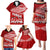 Personalised Tonga Rugby Family Matching Puletasi Dress and Hawaiian Shirt Sipi Tau Dance Ngatu Pattern LT03 - Polynesian Pride