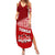 Personalised Tonga Rugby Family Matching Summer Maxi Dress and Hawaiian Shirt Sipi Tau Dance Ngatu Pattern LT03 Mom's Dress Red - Polynesian Pride