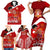 Tonga Rugby Family Matching Short Sleeve Bodycon Dress and Hawaiian Shirt Sipi Tau Dance Coat of Arms Ngatu Pattern LT03 - Polynesian Pride