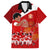 Tonga Rugby Family Matching Short Sleeve Bodycon Dress and Hawaiian Shirt Sipi Tau Dance Coat of Arms Ngatu Pattern LT03 Dad's Shirt - Short Sleeve Red - Polynesian Pride