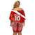 Personalised Tonga Rugby Family Matching Off Shoulder Short Dress and Hawaiian Shirt Sipi Tau Dance Coat of Arms Ngatu Pattern LT03 - Polynesian Pride