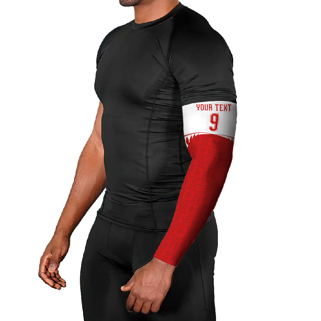 Tonga Rugby Custom Arm Sleeves Sipi Tau - Six Seven Six to the World LT03 - Polynesian Pride