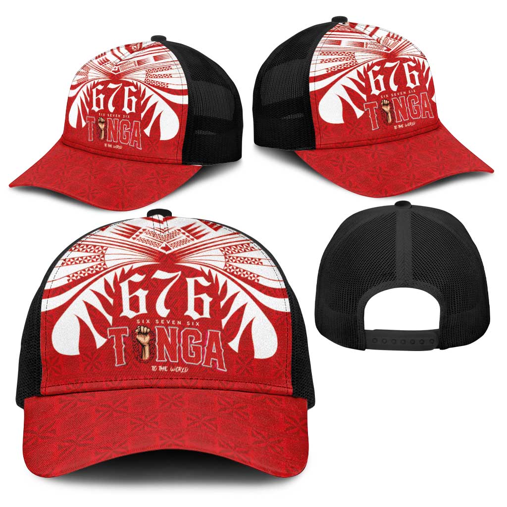 Tonga Rugby Baseball Net Cap Sipi Tau - Six Seven Six to the World LT03 - Polynesian Pride