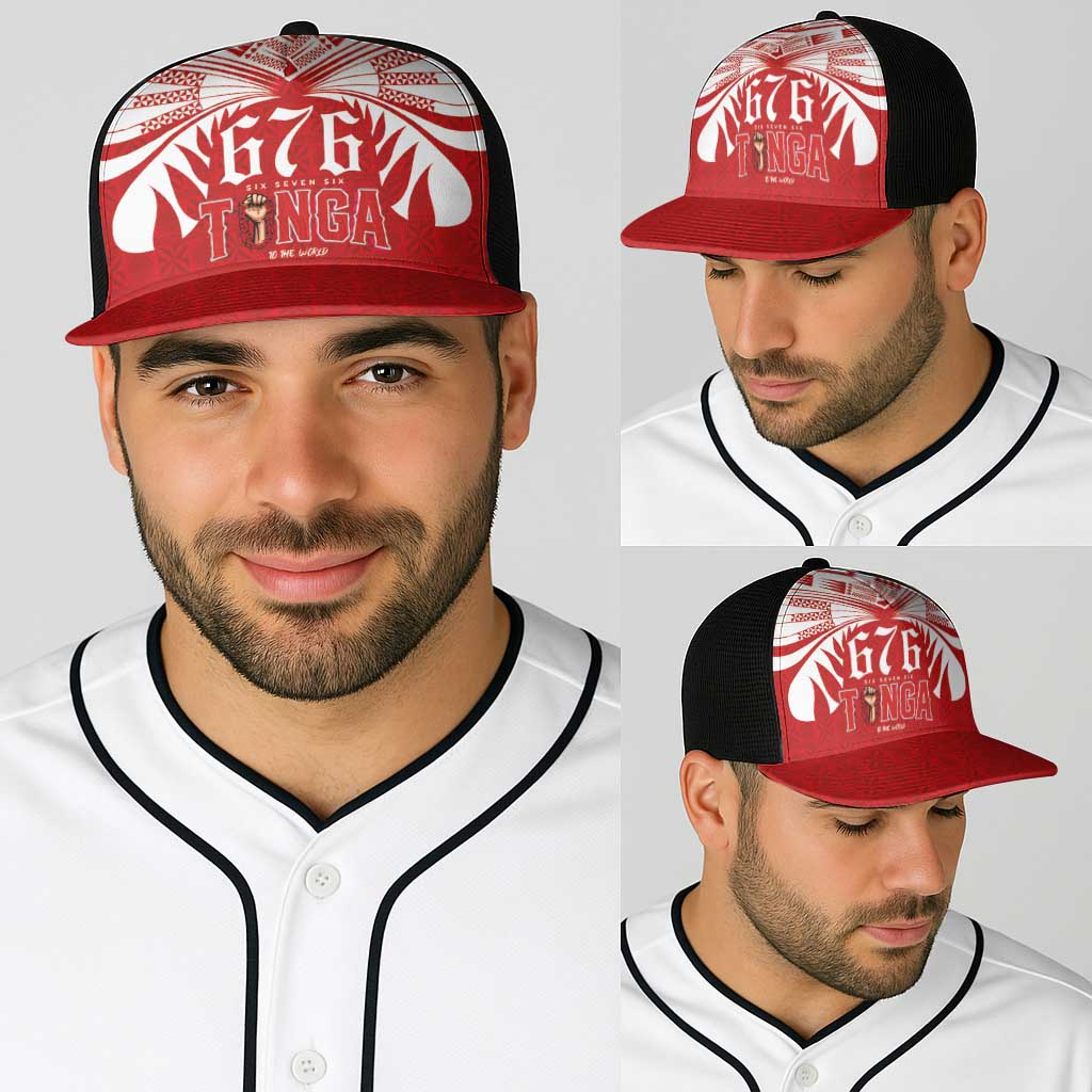 Tonga Rugby Baseball Net Cap Sipi Tau - Six Seven Six to the World LT03 - Polynesian Pride