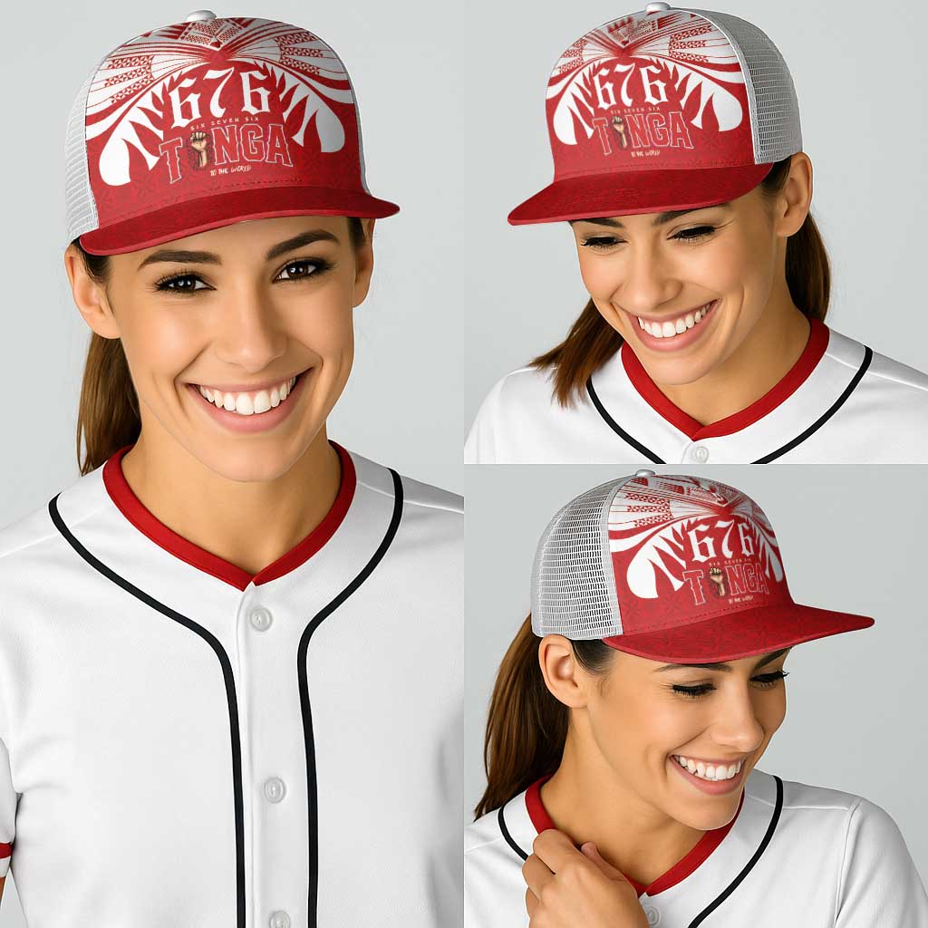 Tonga Rugby Baseball Net Cap Sipi Tau - Six Seven Six to the World LT03 - Polynesian Pride