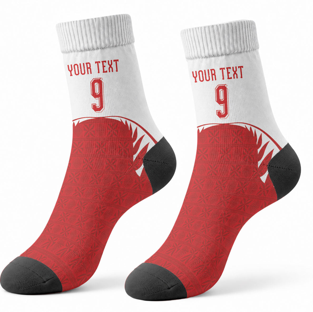 Tonga Rugby Custom Crew Socks Sipi Tau - Six Seven Six to the World LT03 - Polynesian Pride