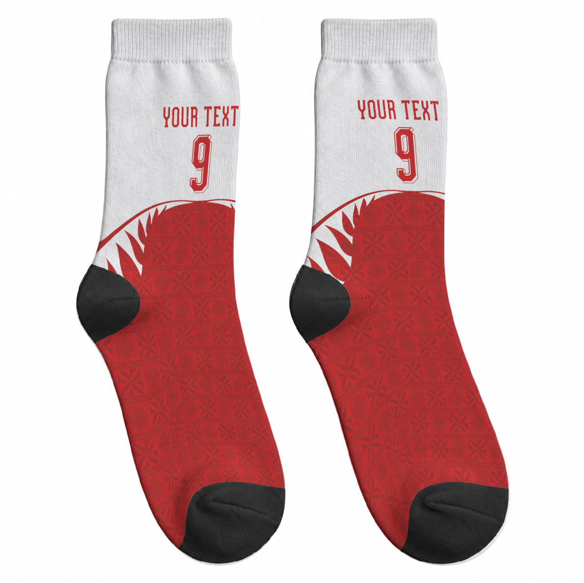 Tonga Rugby Custom Crew Socks Sipi Tau - Six Seven Six to the World LT03 - Polynesian Pride