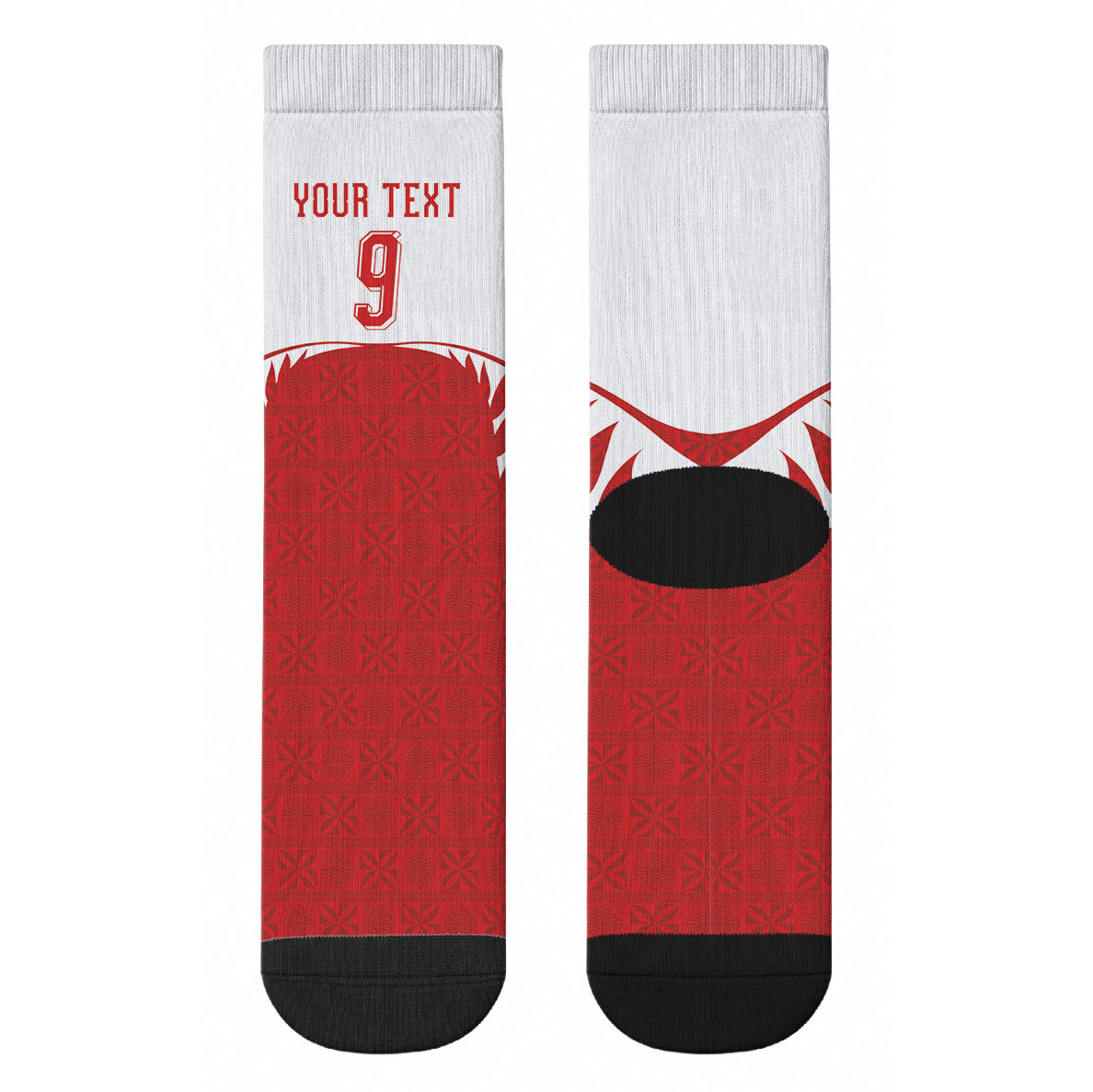 Tonga Rugby Custom Crew Socks Sipi Tau - Six Seven Six to the World LT03 - Polynesian Pride