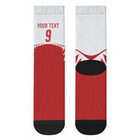 Tonga Rugby Custom Crew Socks Sipi Tau - Six Seven Six to the World LT03 - Polynesian Pride