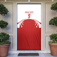 Tonga Rugby Custom Door Cover Sipi Tau - Six Seven Six to the World LT03 Red - Polynesian Pride