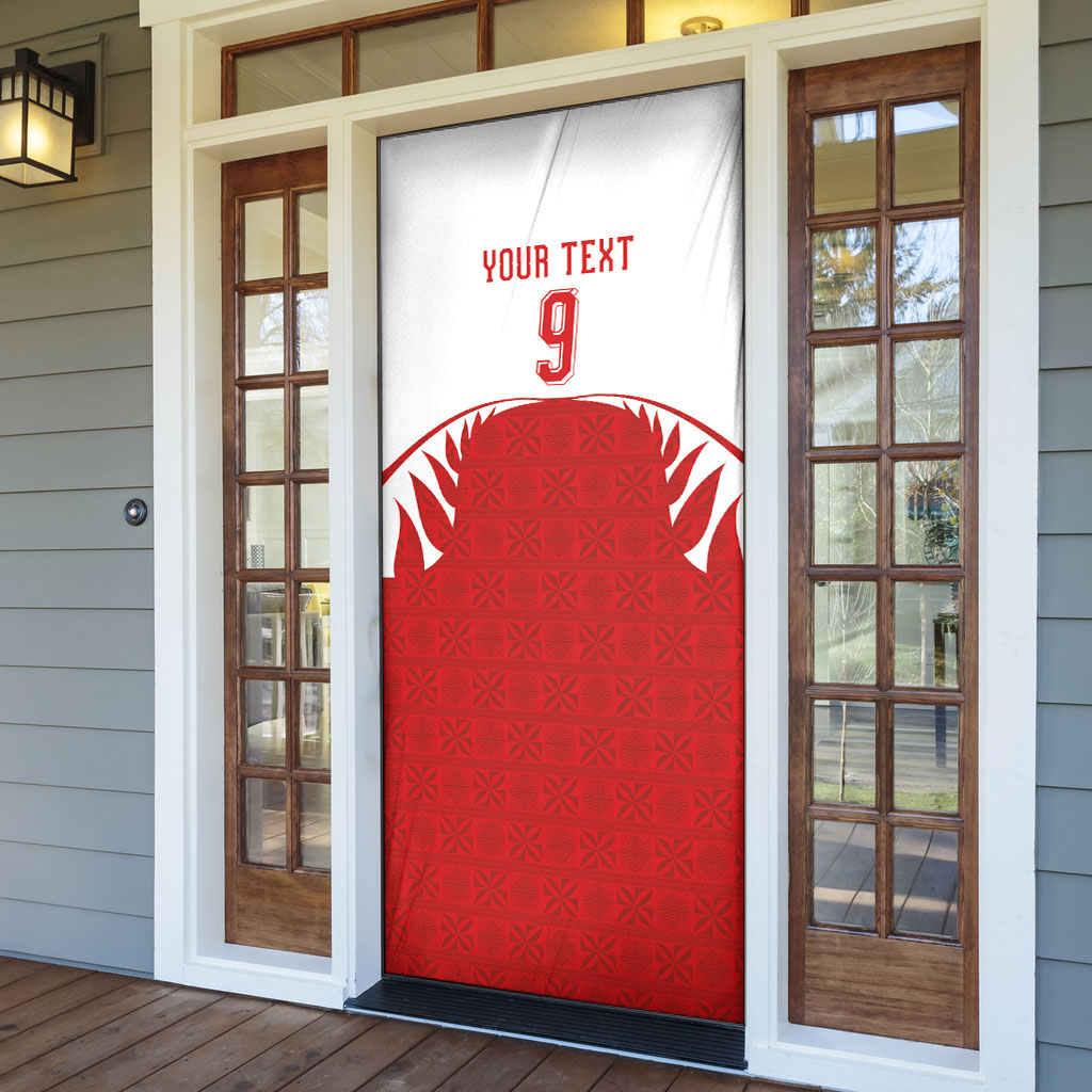 Tonga Rugby Custom Door Cover Sipi Tau - Six Seven Six to the World LT03 - Polynesian Pride