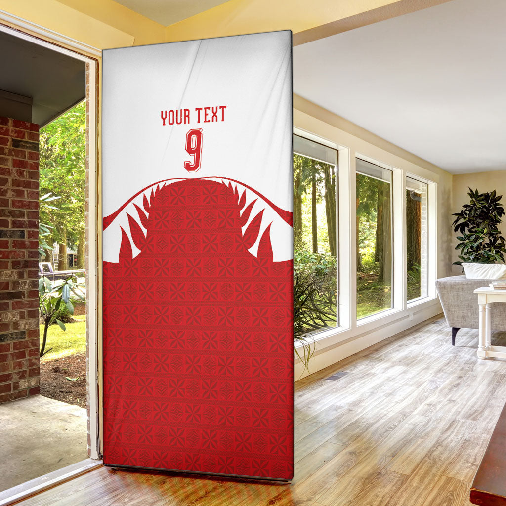 Tonga Rugby Custom Door Cover Sipi Tau - Six Seven Six to the World LT03 - Polynesian Pride