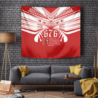 Tonga Rugby Tapestry Sipi Tau - Six Seven Six to the World LT03 Red - Polynesian Pride