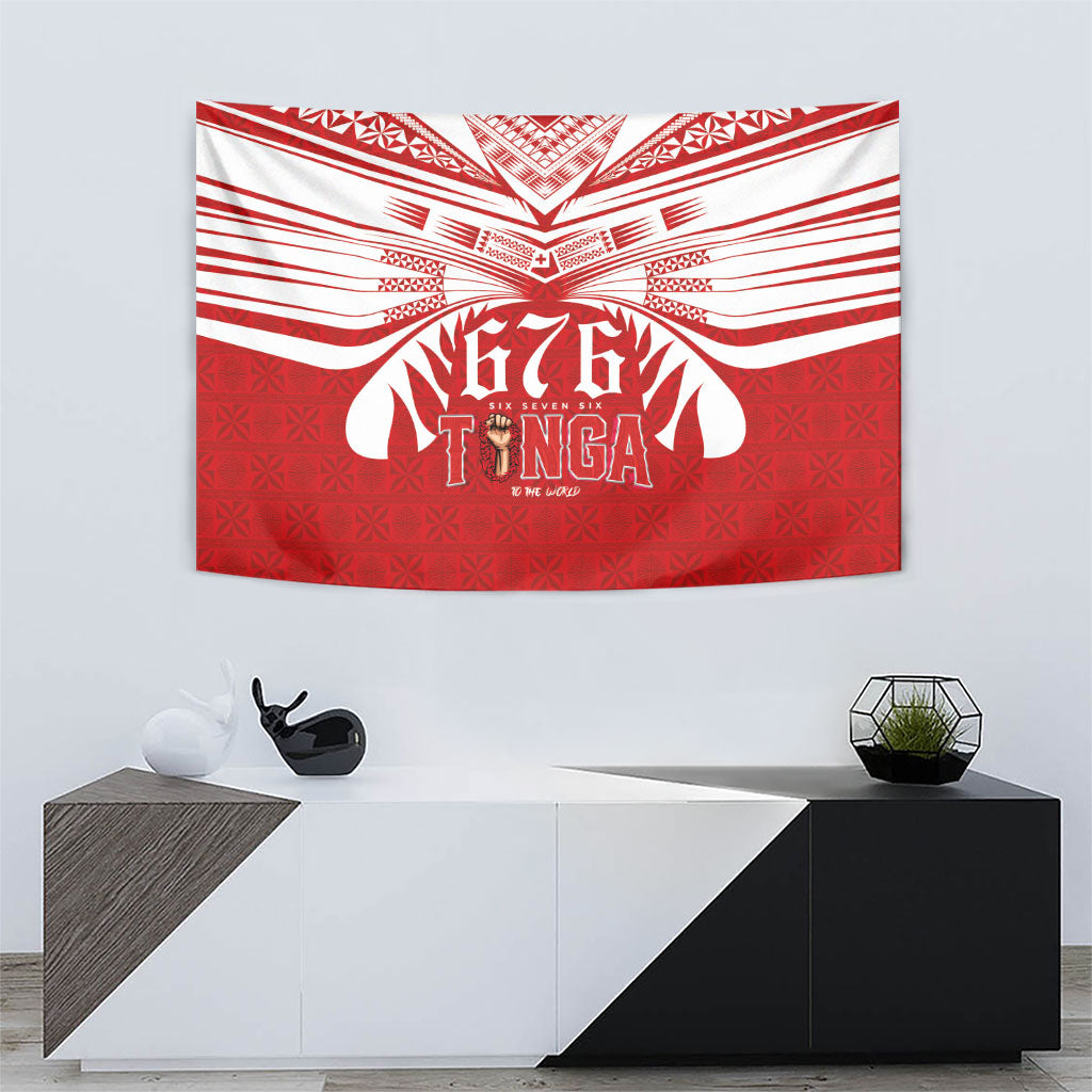 Tonga Rugby Tapestry Sipi Tau - Six Seven Six to the World LT03 - Polynesian Pride