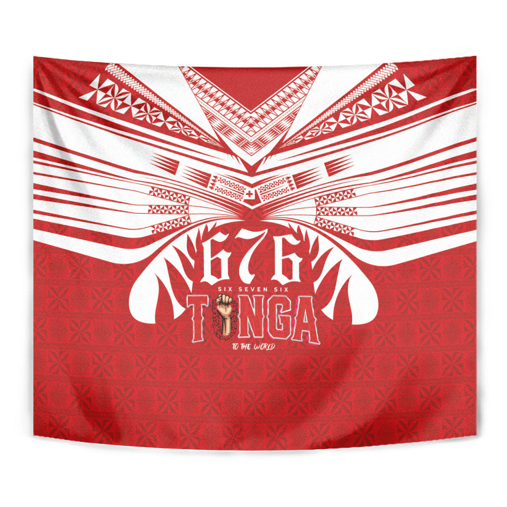 Tonga Rugby Tapestry Sipi Tau - Six Seven Six to the World LT03 - Polynesian Pride