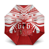 Tonga Rugby Umbrella Sipi Tau - Six Seven Six to the World LT03 One Size Folded 11.42 inch Opened Diameter 37.4 inch Red - Polynesian Pride