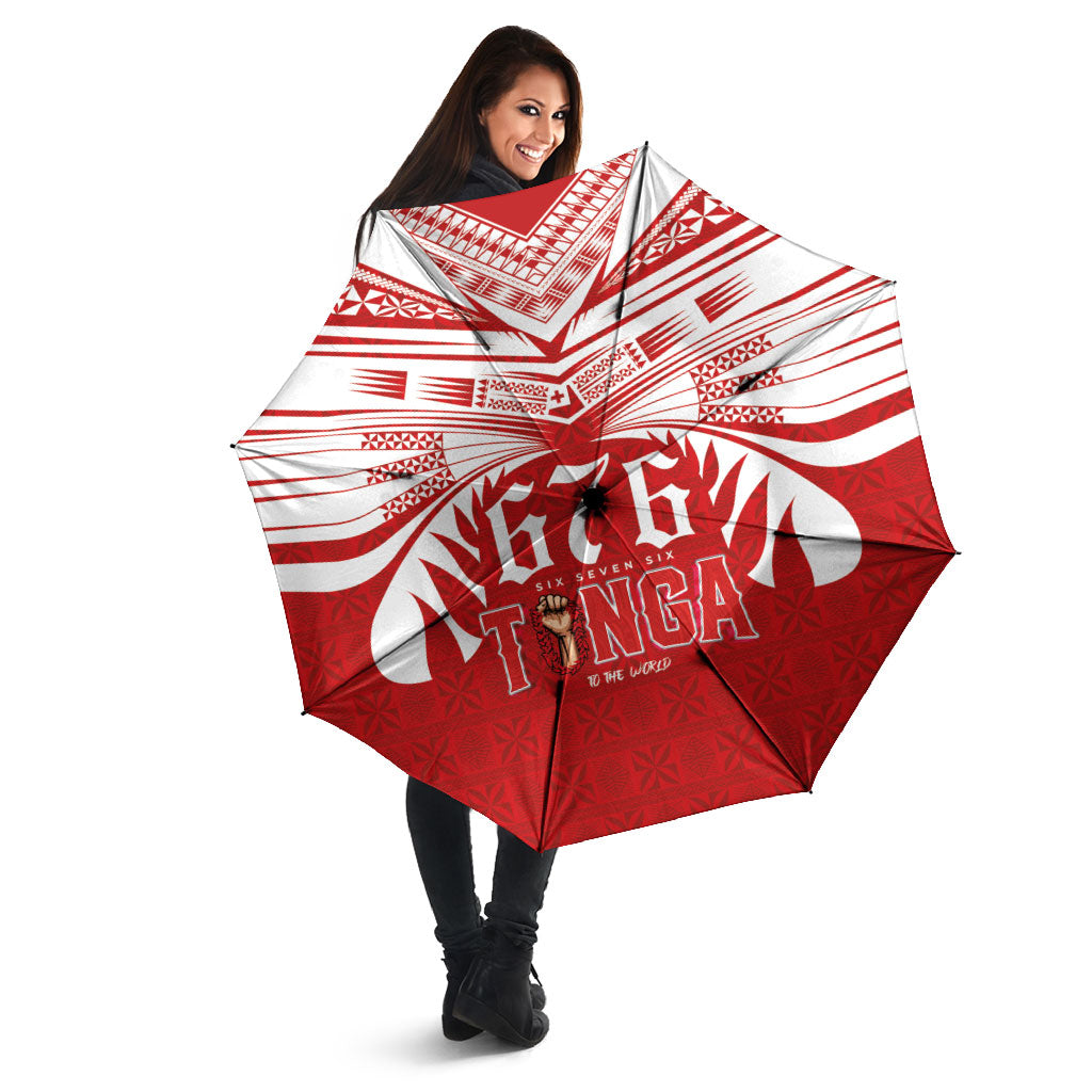 Tonga Rugby Umbrella Sipi Tau - Six Seven Six to the World LT03 - Polynesian Pride