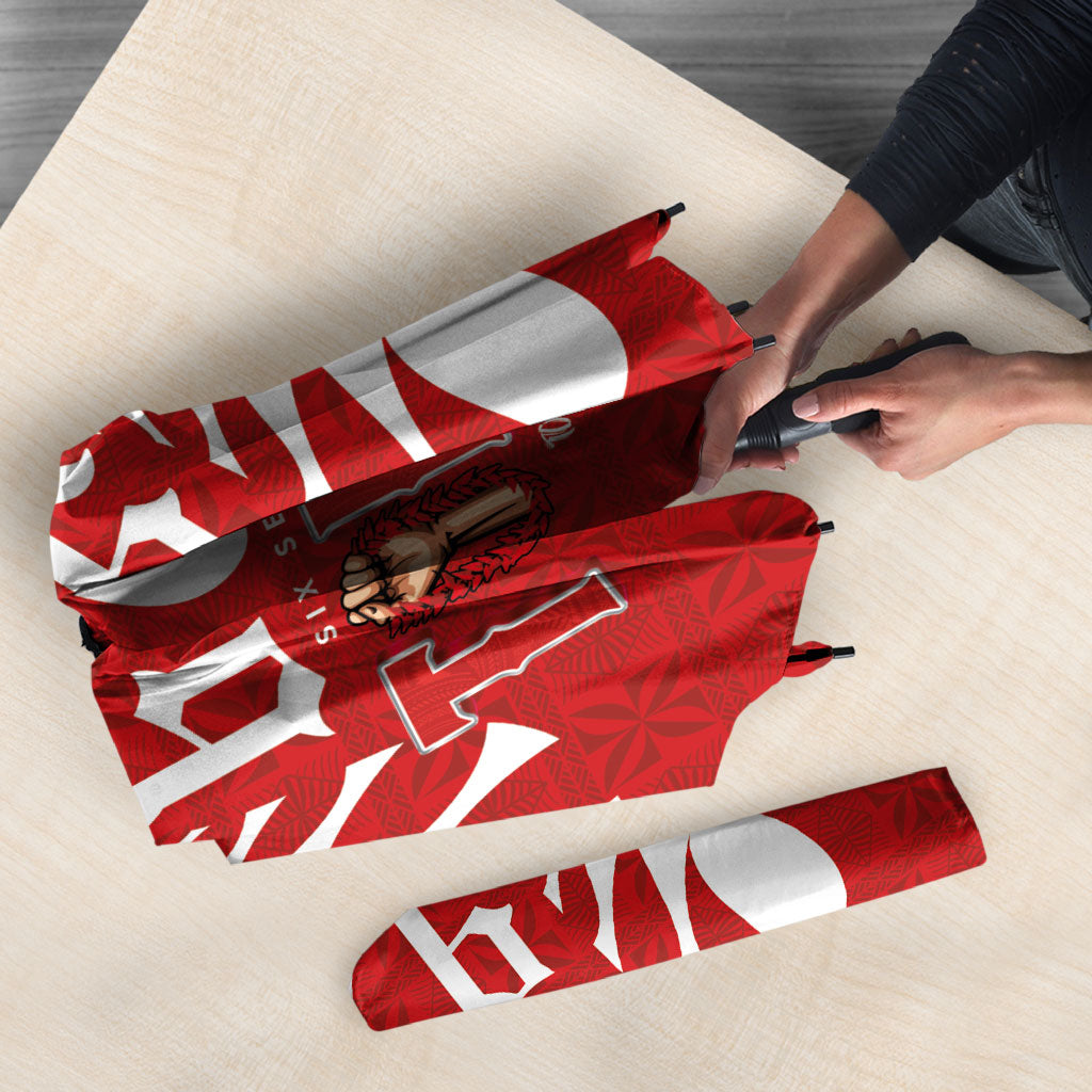 Tonga Rugby Umbrella Sipi Tau - Six Seven Six to the World LT03 - Polynesian Pride