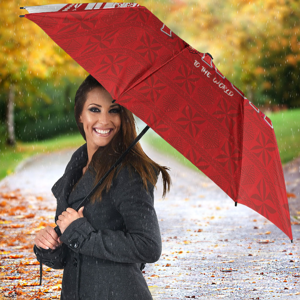 Tonga Rugby Umbrella Sipi Tau - Six Seven Six to the World LT03 - Polynesian Pride