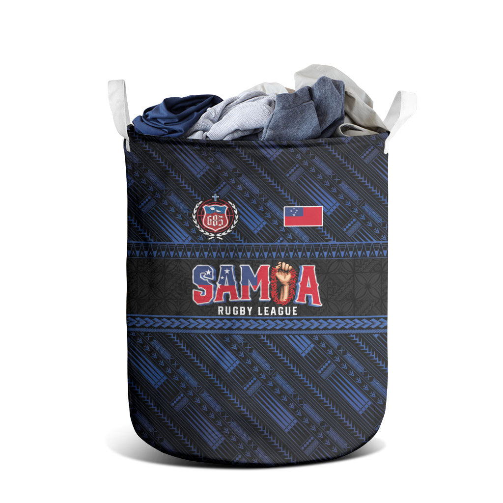 Toa Samoa Rugby Laundry Basket Siva Tau - Samoan Warriors Pacific Pattern LT03 - Polynesian Pride