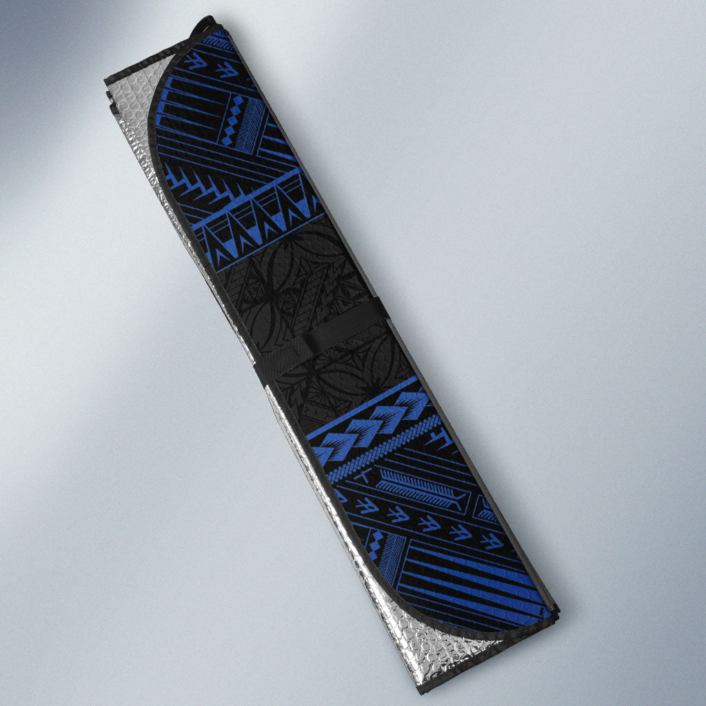 Toa Samoa Rugby Auto Sun Shade Siva Tau - Samoan Warriors Pacific Pattern LT03 - Polynesian Pride