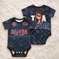 Toa Samoa Rugby Baby Onesie Siva Tau - Samoan Warriors Pacific Pattern