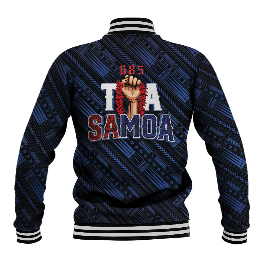 Toa Samoa Rugby Baseball Jacket Siva Tau - Samoan Warriors Pacific Pattern LT03 - Polynesian Pride