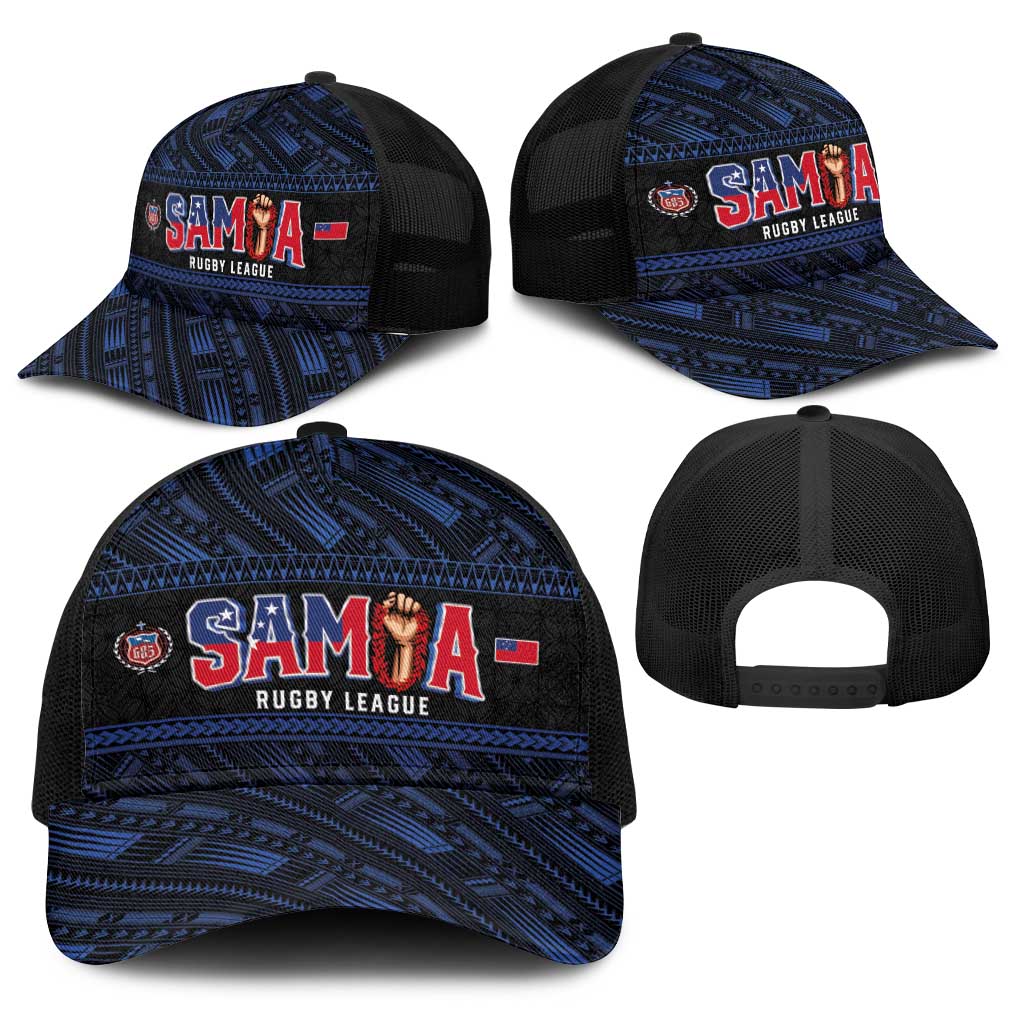 Toa Samoa Rugby Baseball Net Cap Siva Tau - Samoan Warriors Pacific Pattern LT03 - Polynesian Pride