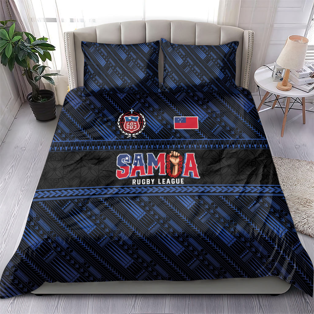 Toa Samoa Rugby Bedding Set Siva Tau - Samoan Warriors Pacific Pattern LT03 - Polynesian Pride