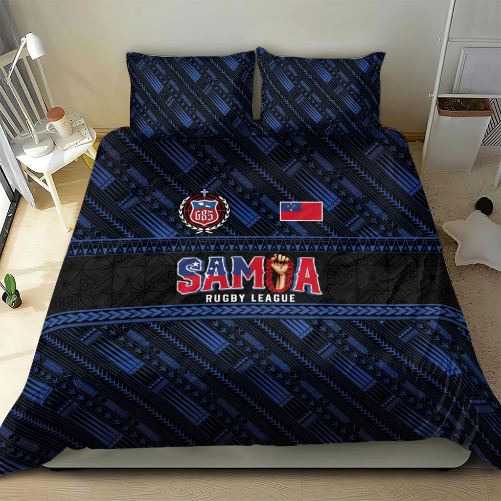 Toa Samoa Rugby Bedding Set Siva Tau - Samoan Warriors Pacific Pattern LT03 - Polynesian Pride